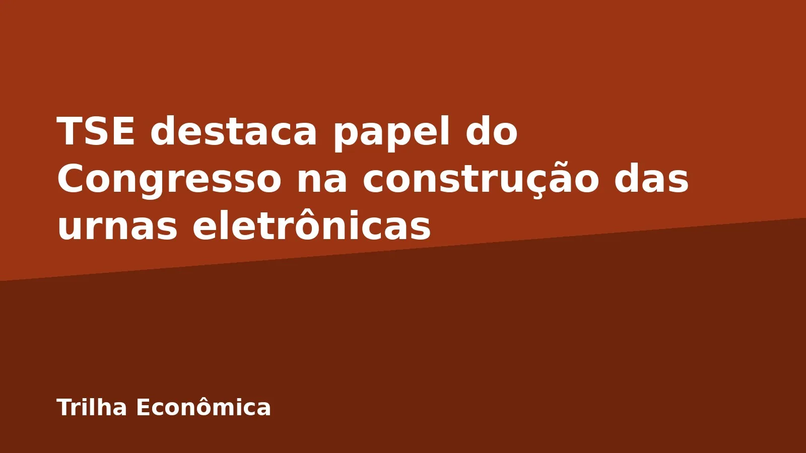 TSE destaca papel do Congresso na construção das urnas eletrônicas