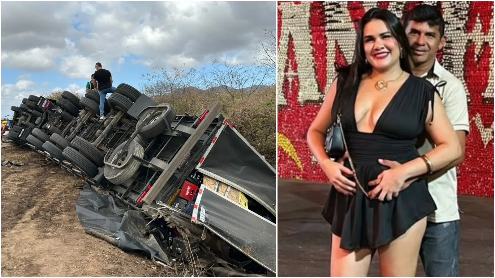 Cantora Leicyane Morais fica ferida e perde namorado em acidente no Ceará