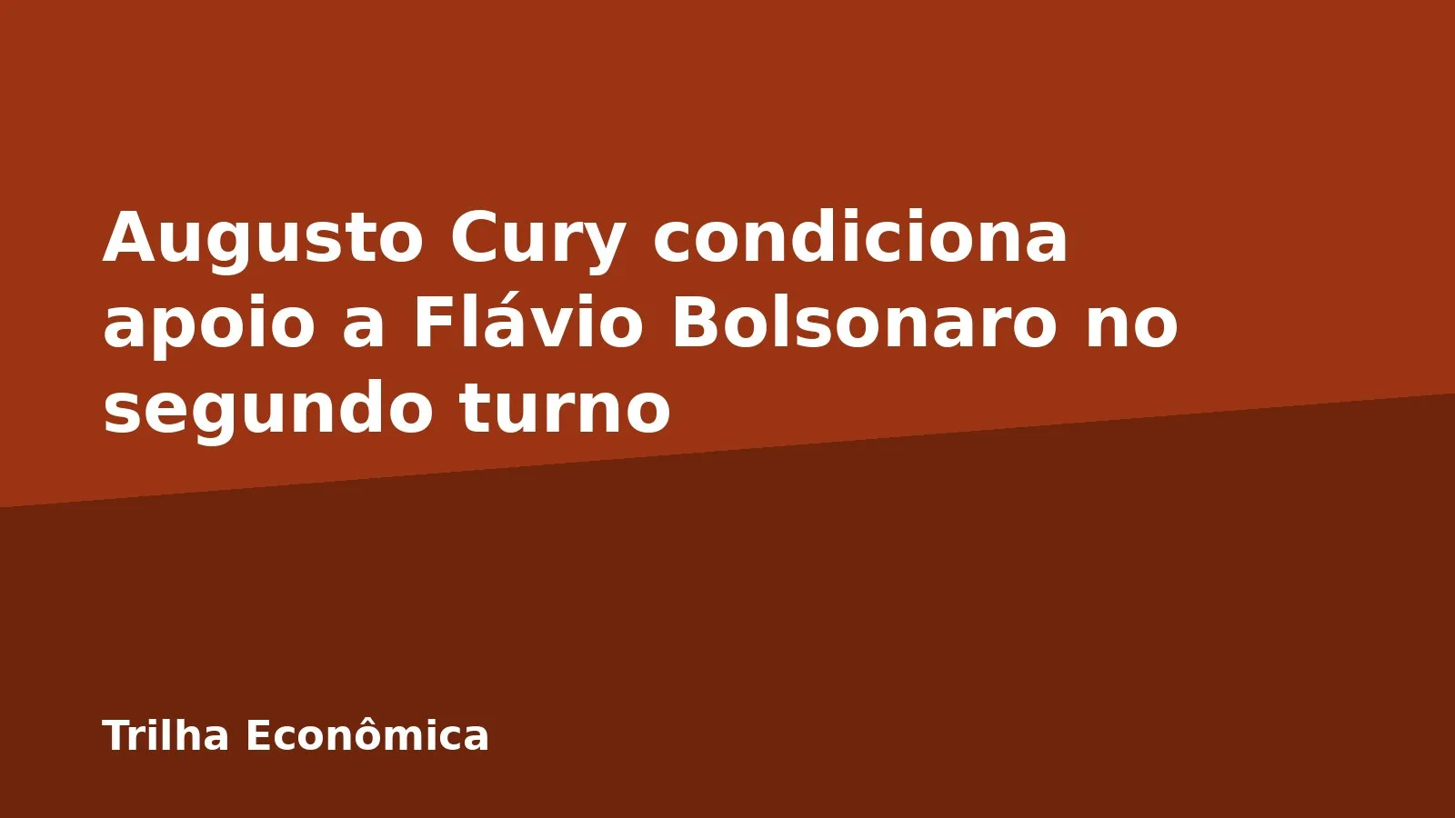 Augusto Cury condiciona apoio a Flávio Bolsonaro no segundo turno