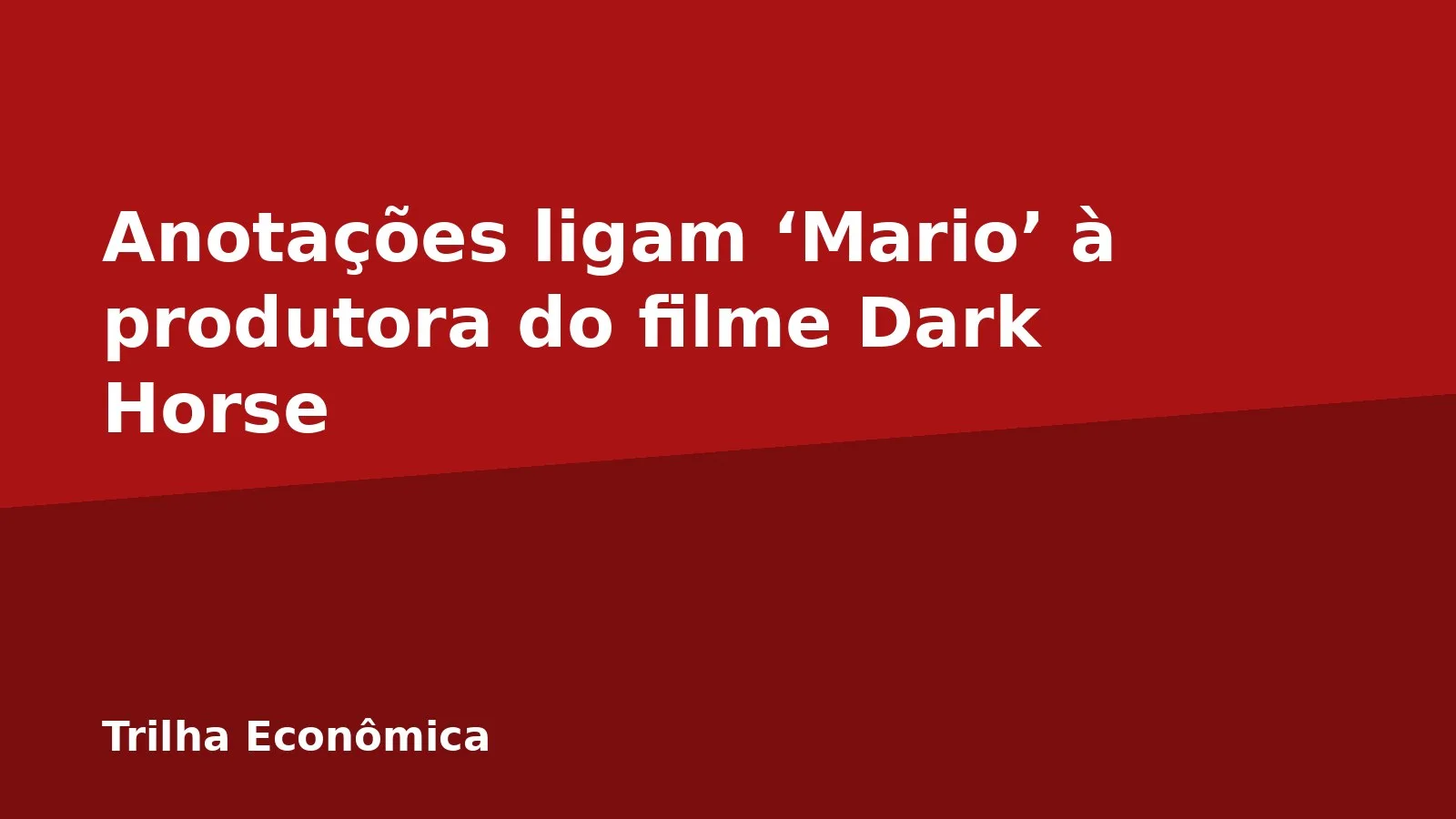 Anotações ligam ‘Mario’ à produtora do filme Dark Horse