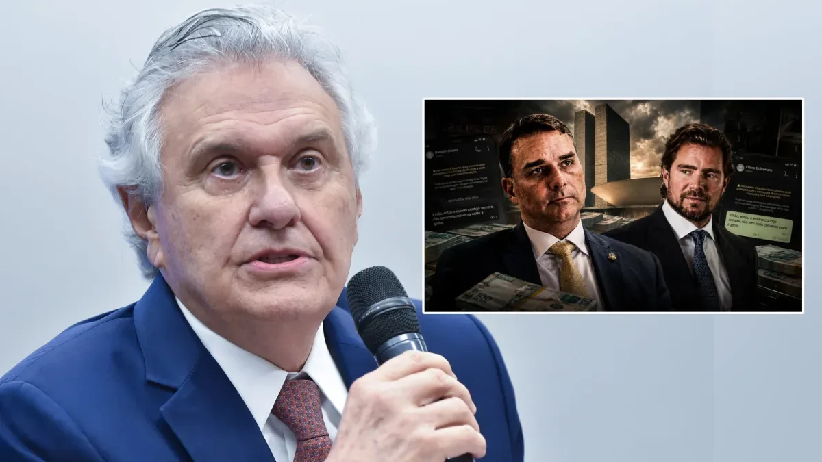Caiado detona viagem de Flávio Bolsonaro em jatinho de Vorcaro: “tem teto de vidro”