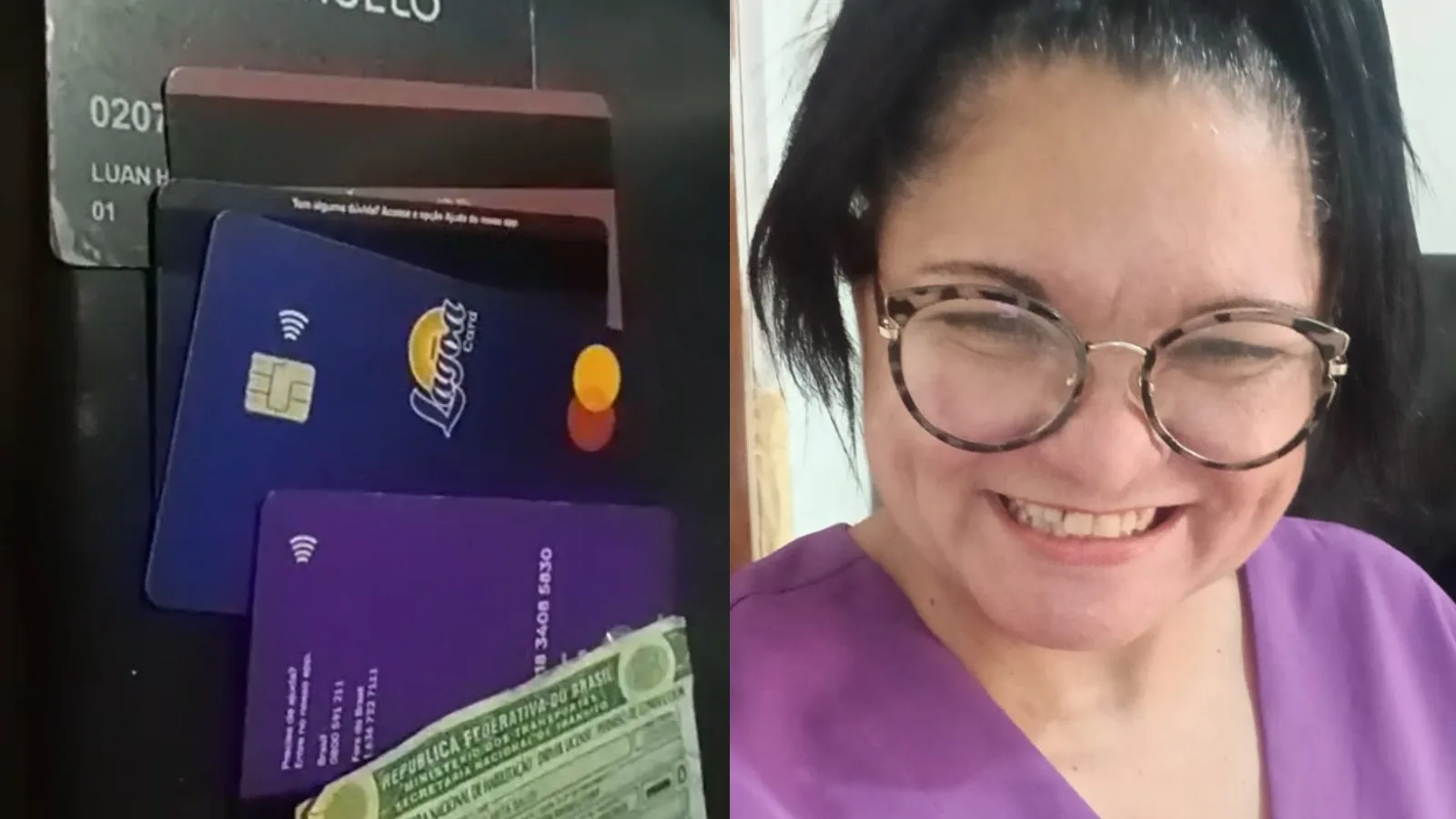 Cuidadora devolve carteira perdida por trabalhador de aplicativo em Fortaleza