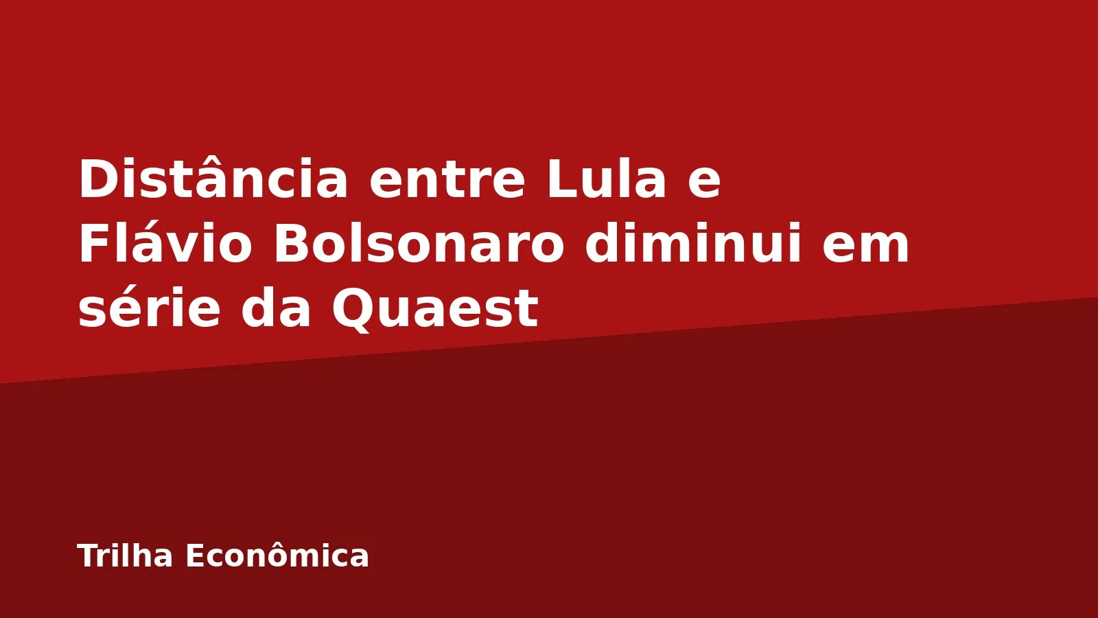 Distância entre Lula e Flávio Bolsonaro diminui em série da Quaest