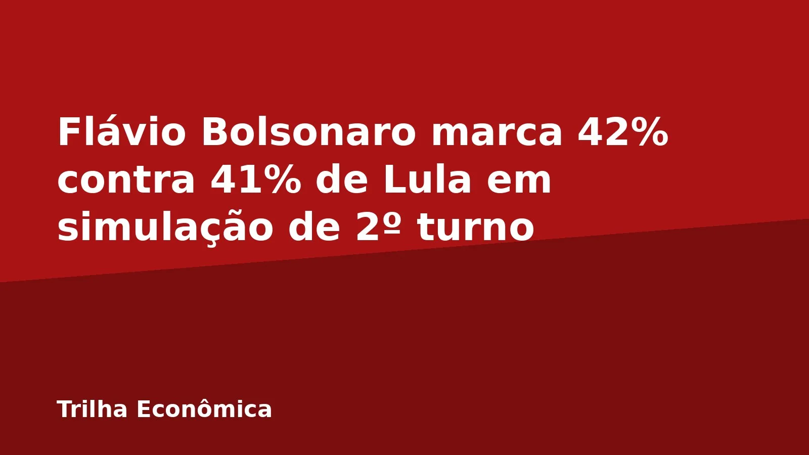 Flávio Bolsonaro marca 42% contra 41% de Lula em simulação de 2º turno