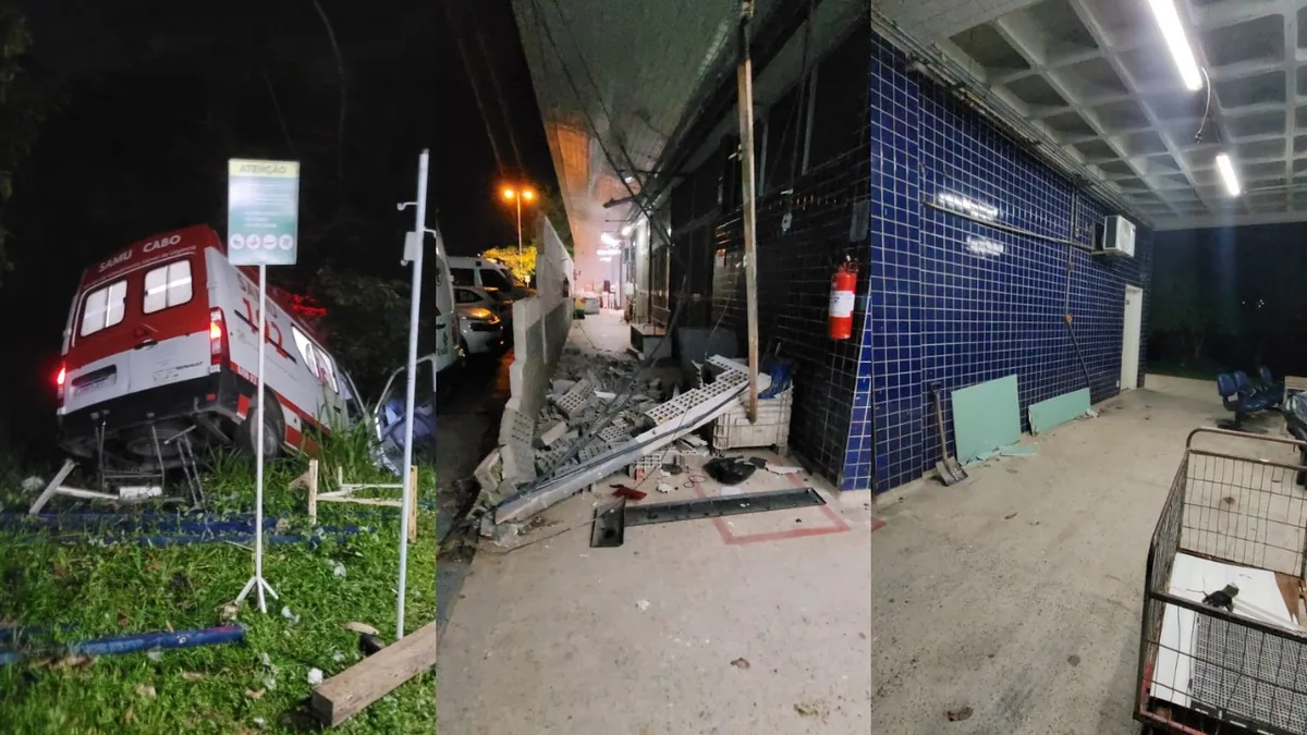 Homem é preso após furtar ambulância do Samu e bater em hospital