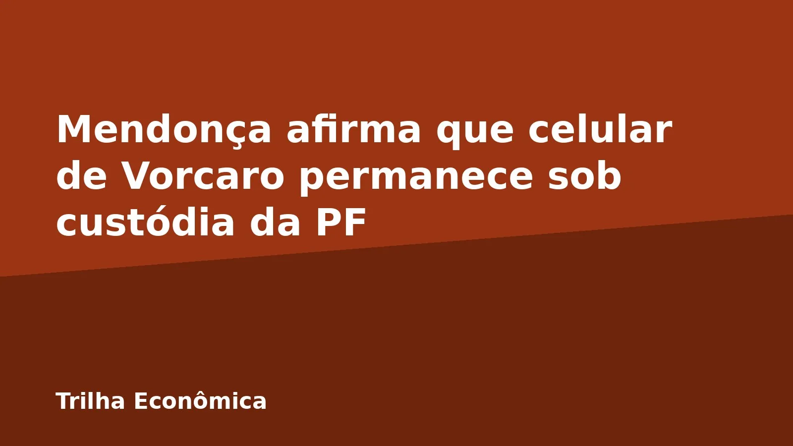 Mendonça afirma que celular de Vorcaro permanece sob custódia da PF