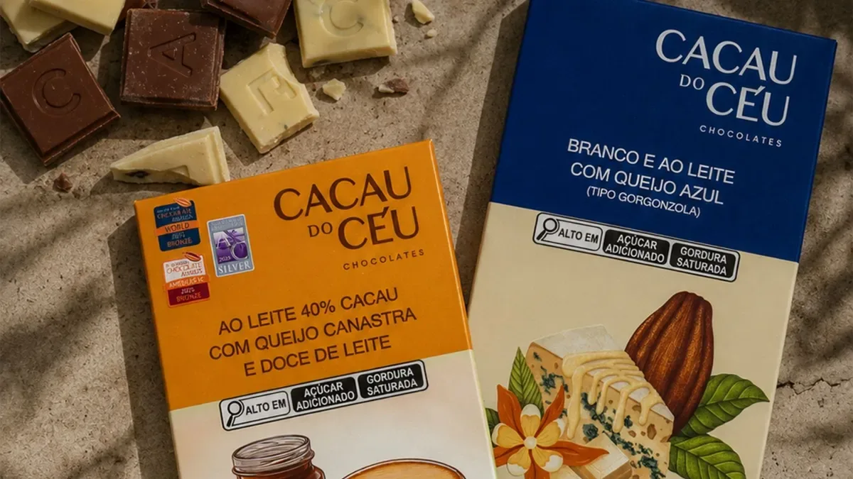 Cacau do Céu combina chocolate, queijo e doce de leite em barras premiadas